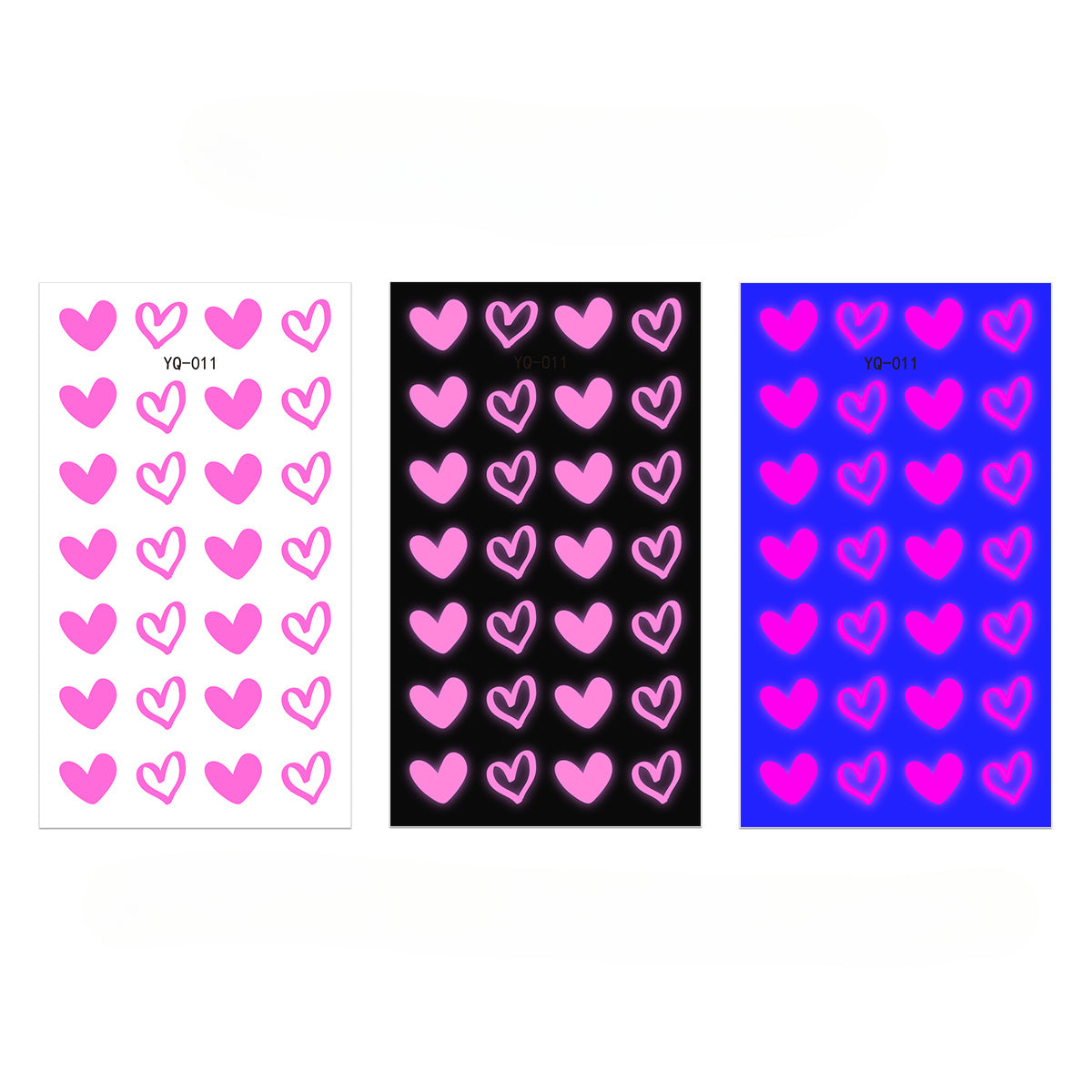 Wholesale Love Night Glow Powder Fluorescent Tattoo Stickers